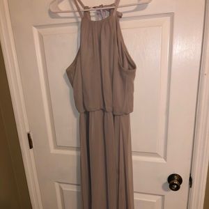 Tan High Low Dress